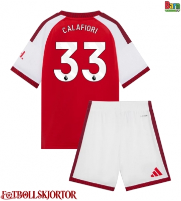 Arsenal Riccardo Calafiori #33 Hemmakläder Barn 2026-27 Kortärmad (+ Korta byxor)